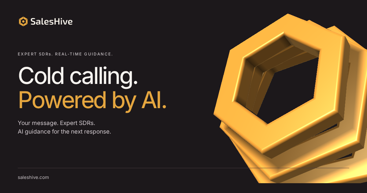 Current SalesHive website sharing card with the new logo